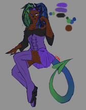 full body, flat colors